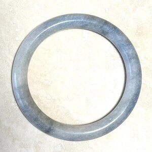 Blue-Gray Chalcedony Bracelet, Vintage Genuine Gemstone Bangle